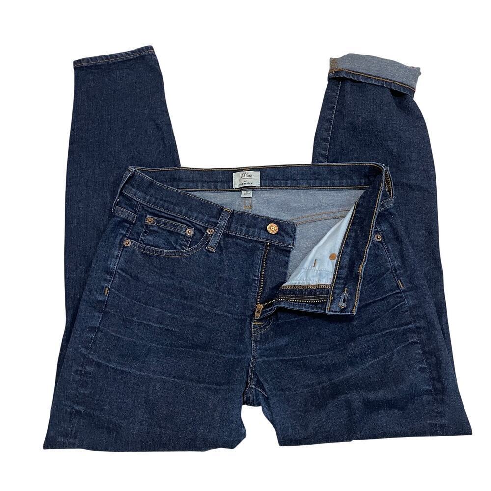 J.Crew 8" Toothpick Jeans 29 | Dark Wash Stretch Denim, Classic Skinny